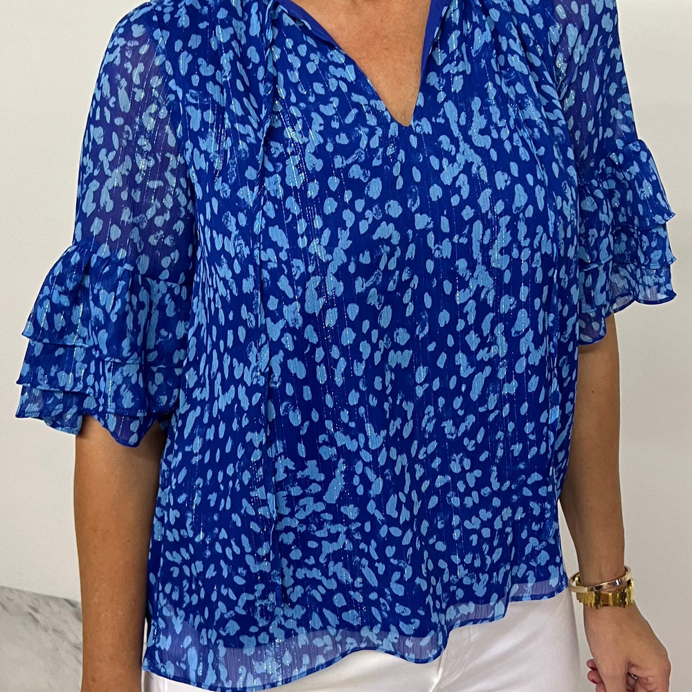 
                      
                        Blue Island Split Neck Top- FINAL SALE
                      
                    