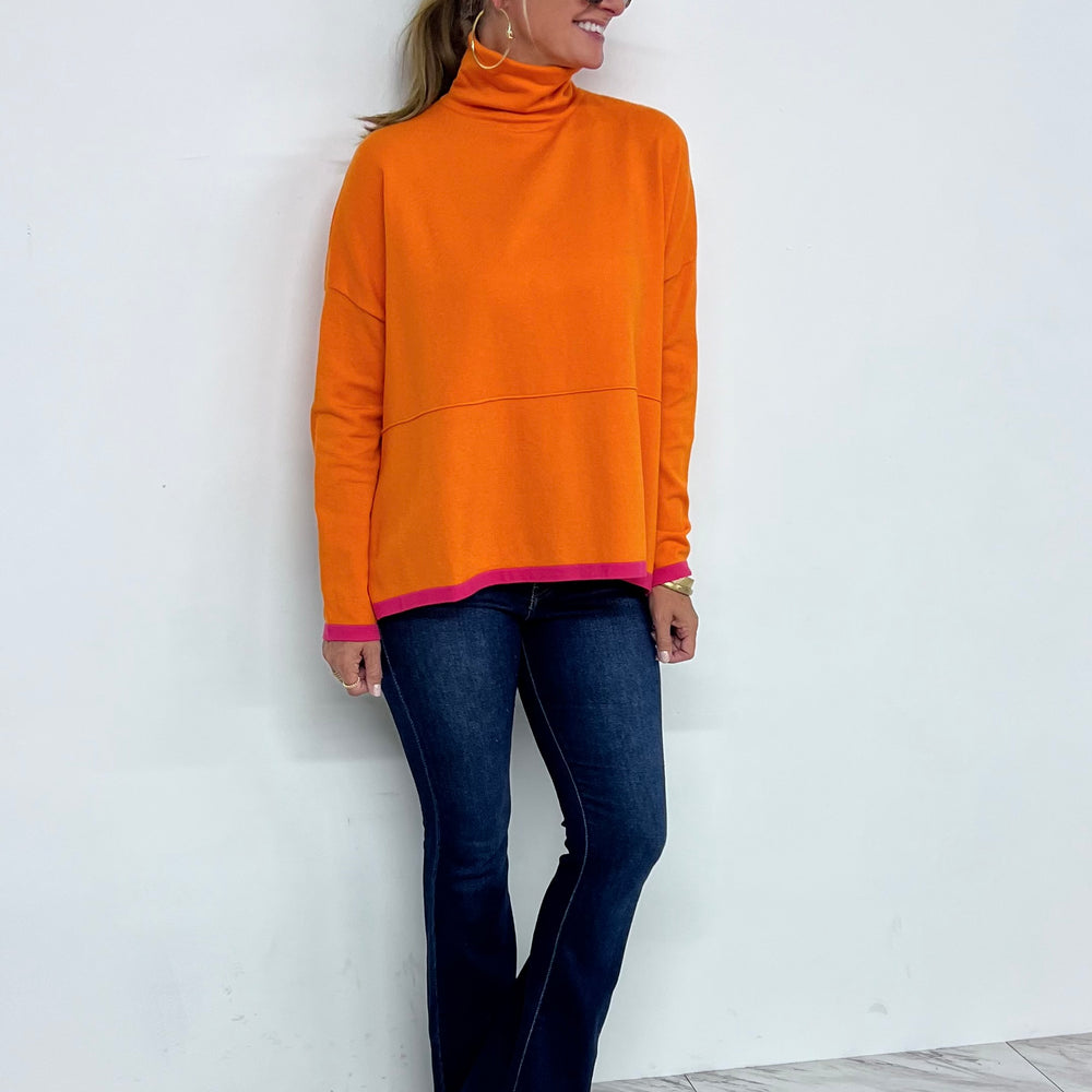 Ashlyn Colorblock Sweater (orange)