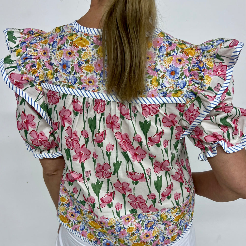 
                  
                    Edith V. Floral Top
                  
                