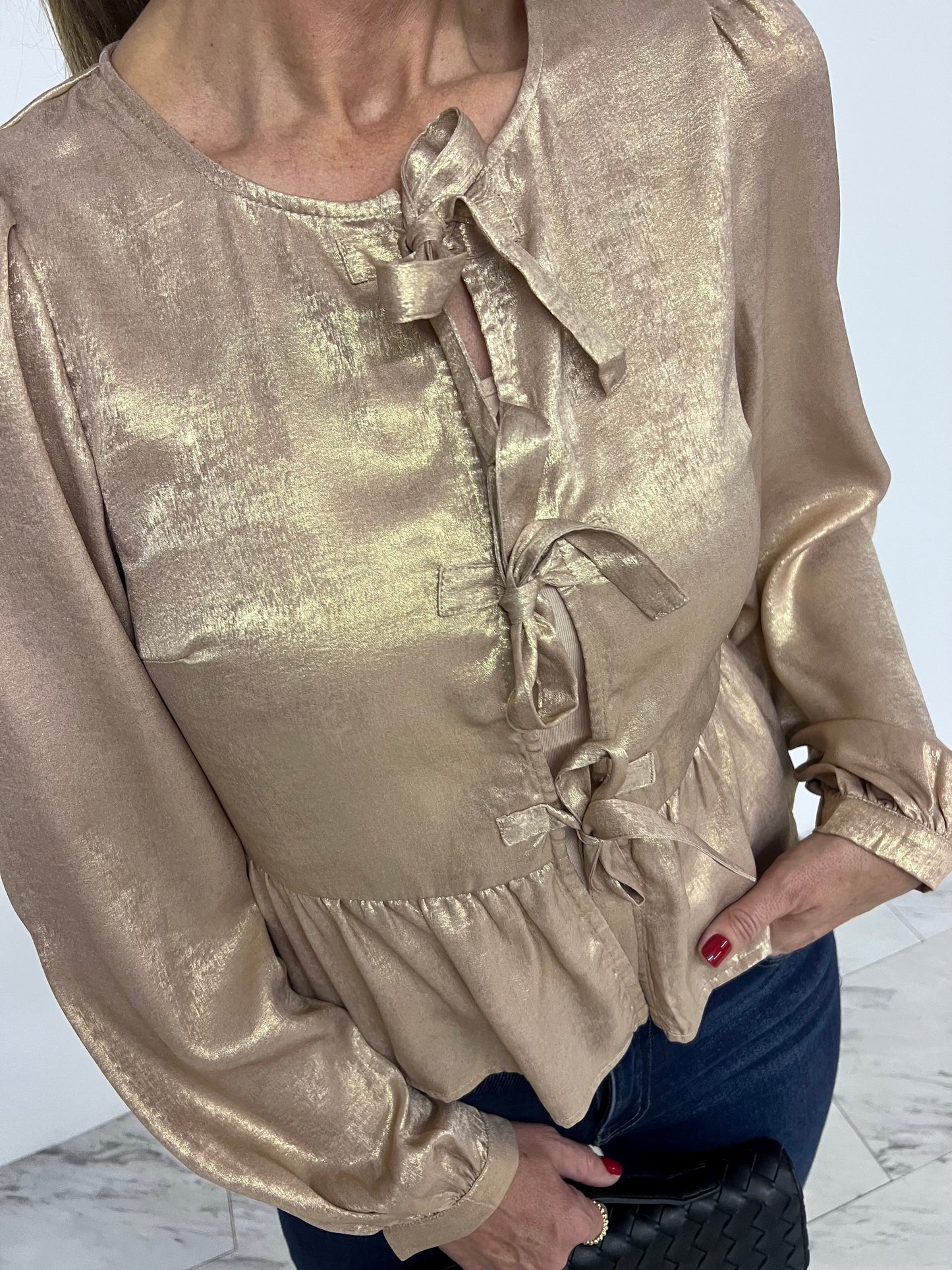 Socialite Chic Gold Top