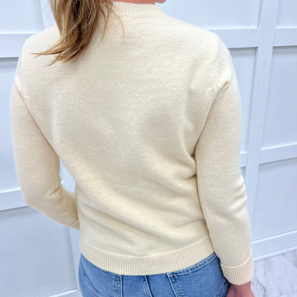 
                  
                    Season To Shine Bow Sweater (Cream)
                  
                