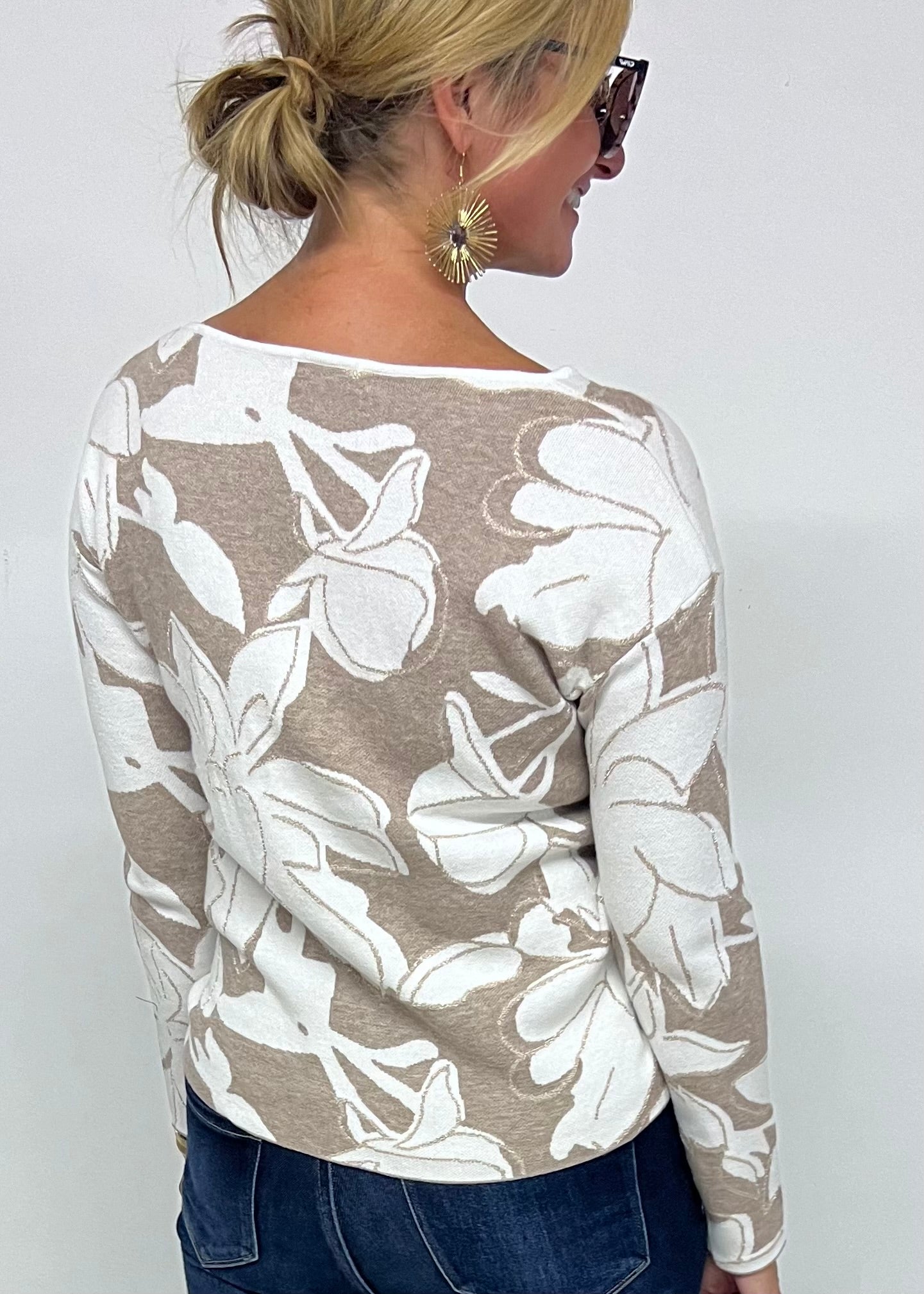 Shimmer Flower Sweater - FINAL SALE