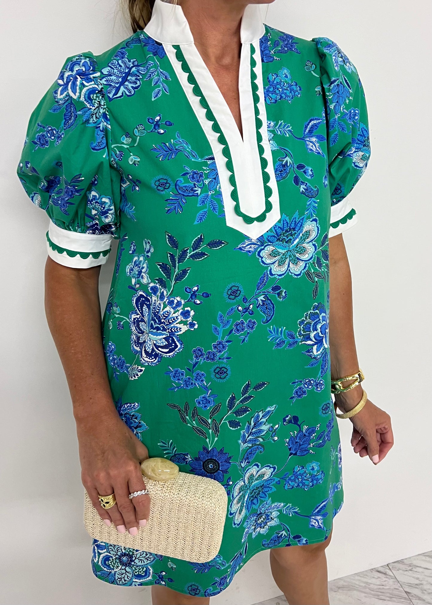 Sadler Green + Scallop Detail Dress-FINAL SALE