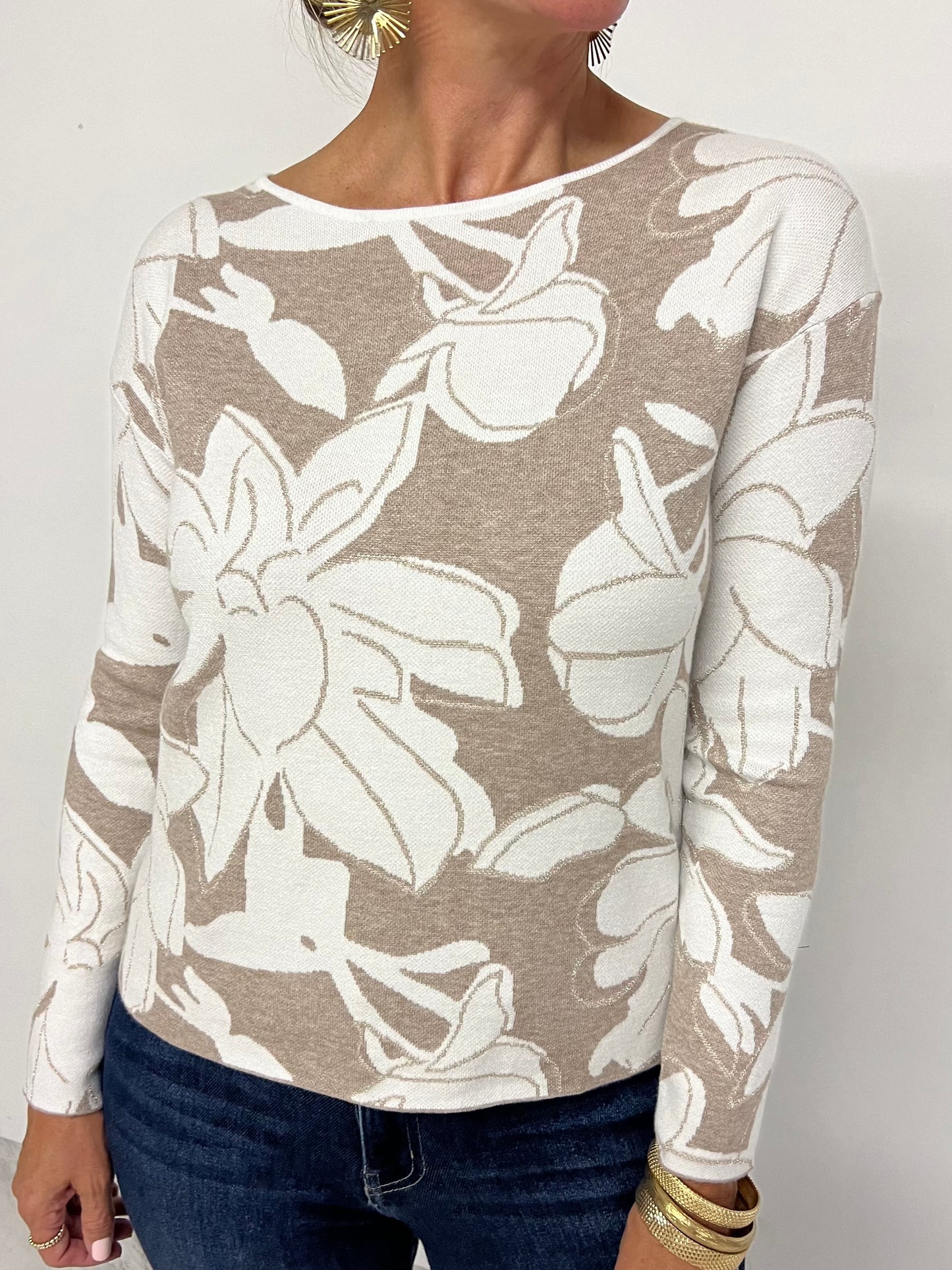 Shimmer Flower Sweater - FINAL SALE