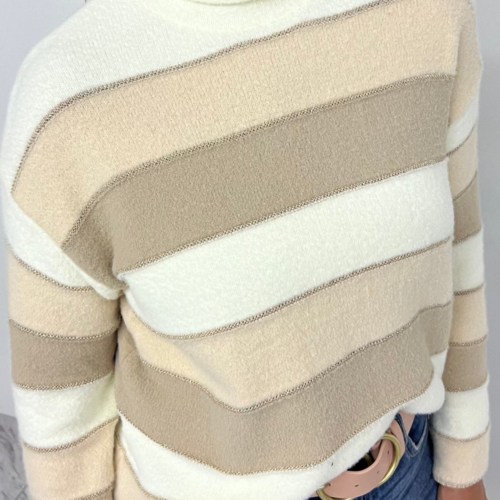 Heart So True Shimmer Stripe Sweater