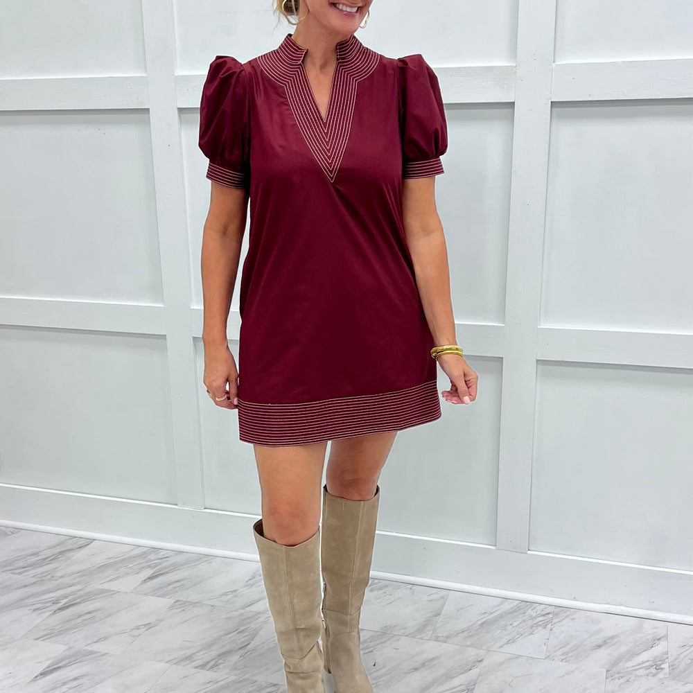 
                  
                    Beckett Stitch Dress (Burgundy)
                  
                