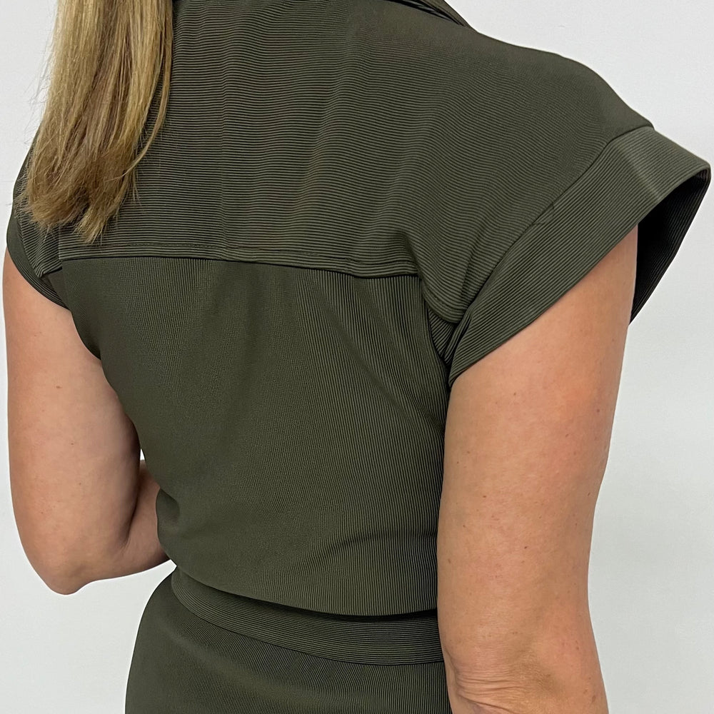 
                  
                    Elle Zip Front Dress (army)
                  
                