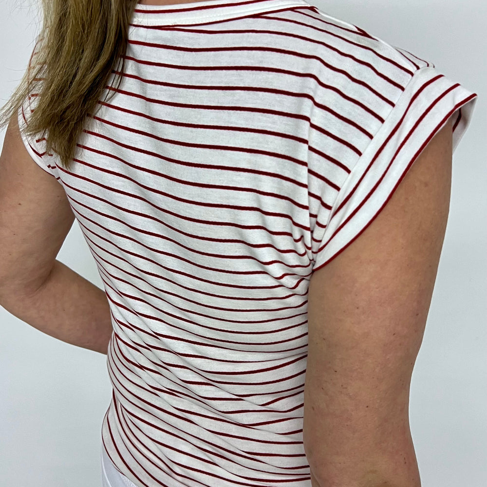 
                  
                    Crew Red + White Stripe Top
                  
                