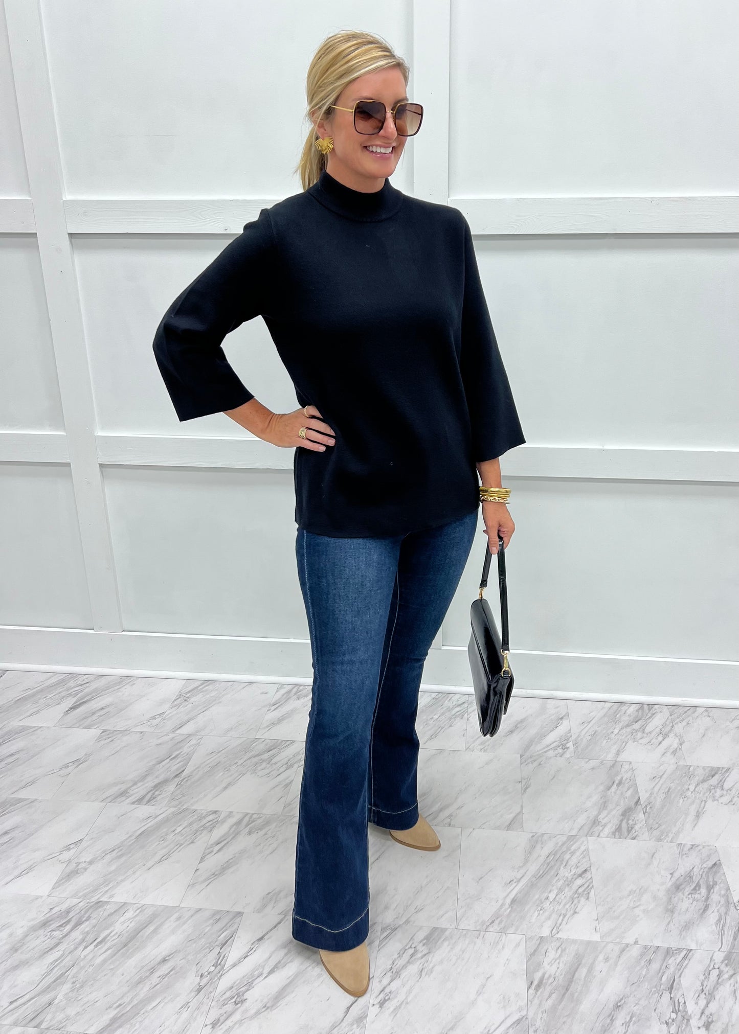 Eclipse Mock Neck Sweater
