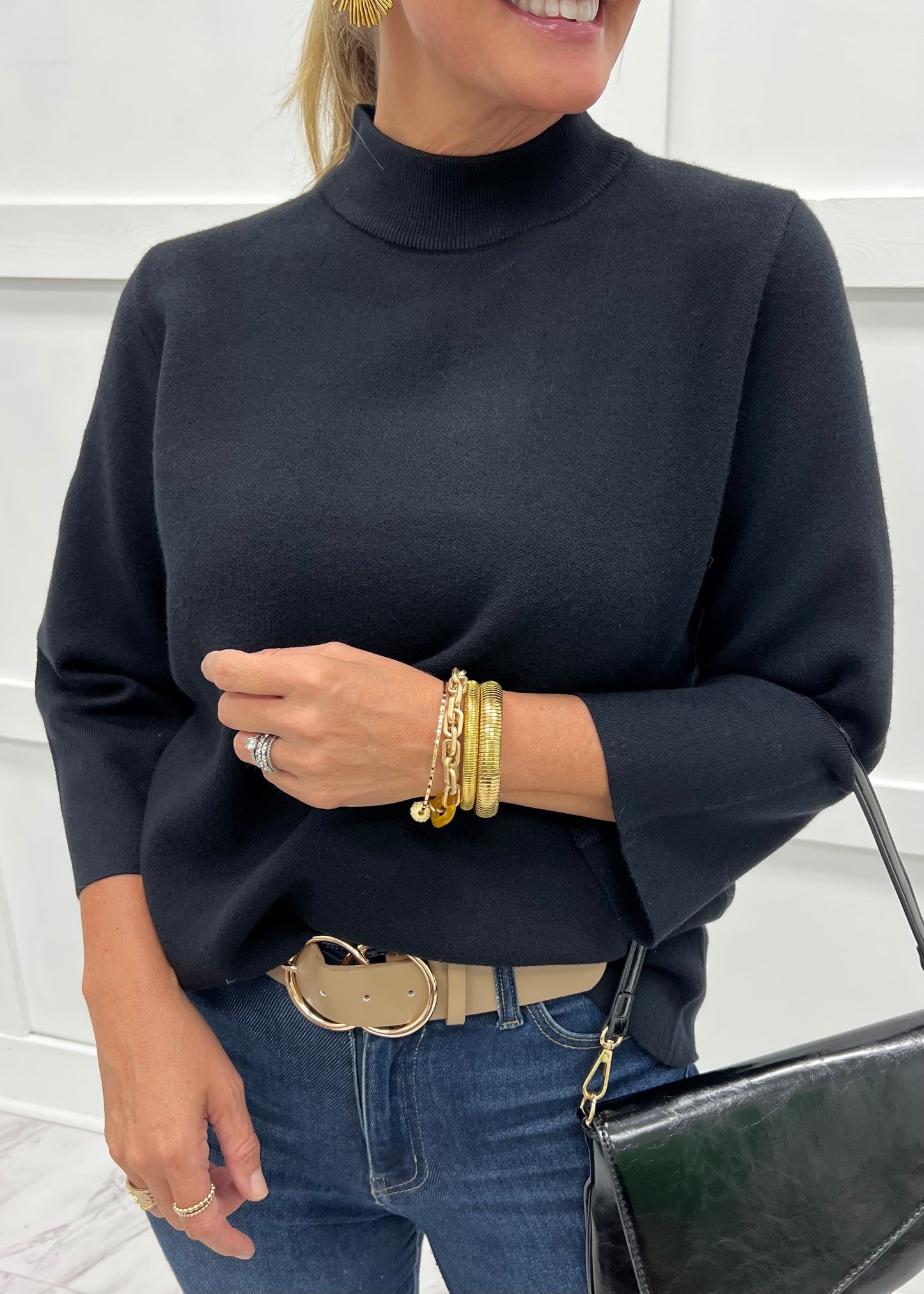 Eclipse Mock Neck Sweater