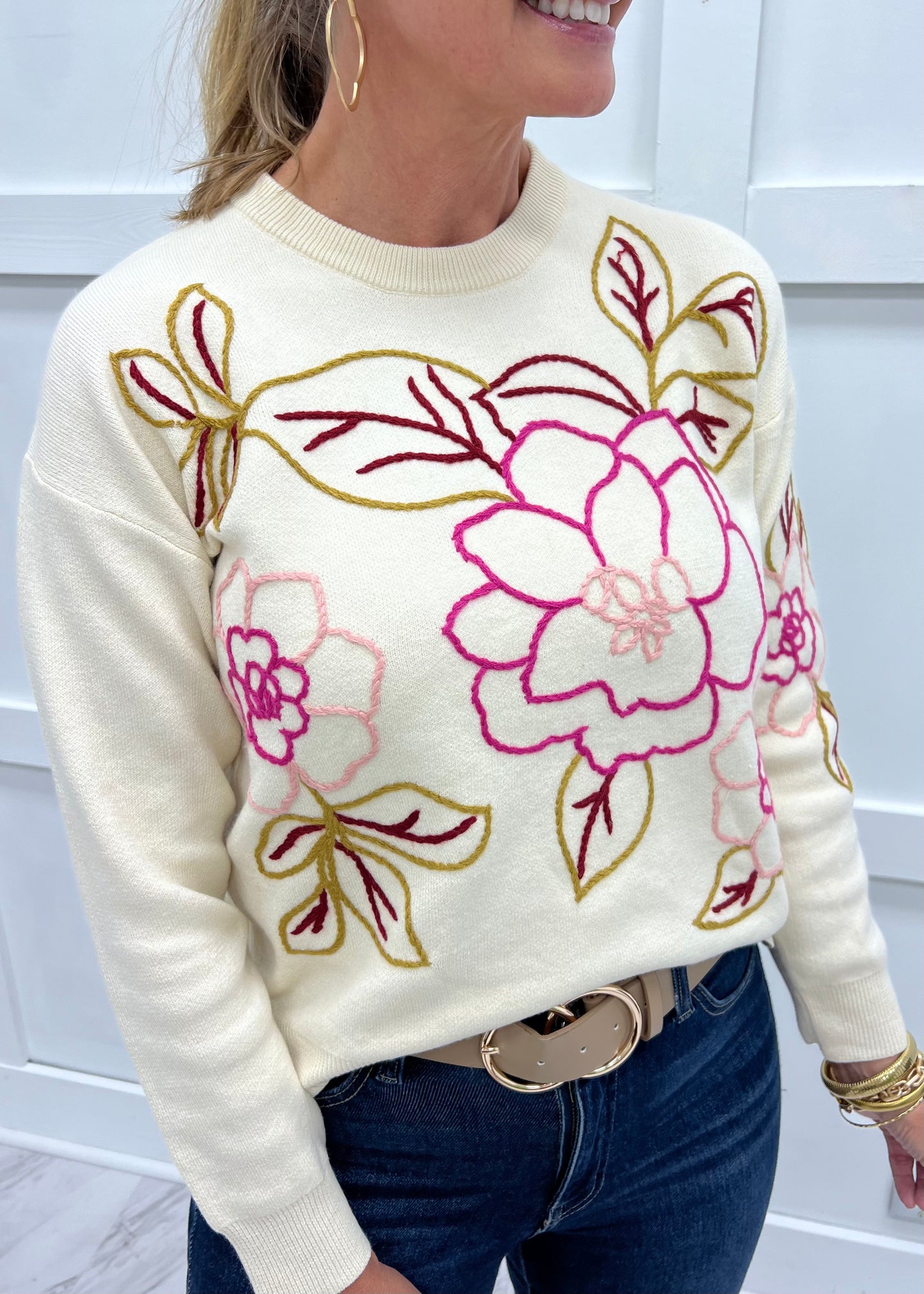 Mave Floral Embroidered Sweater