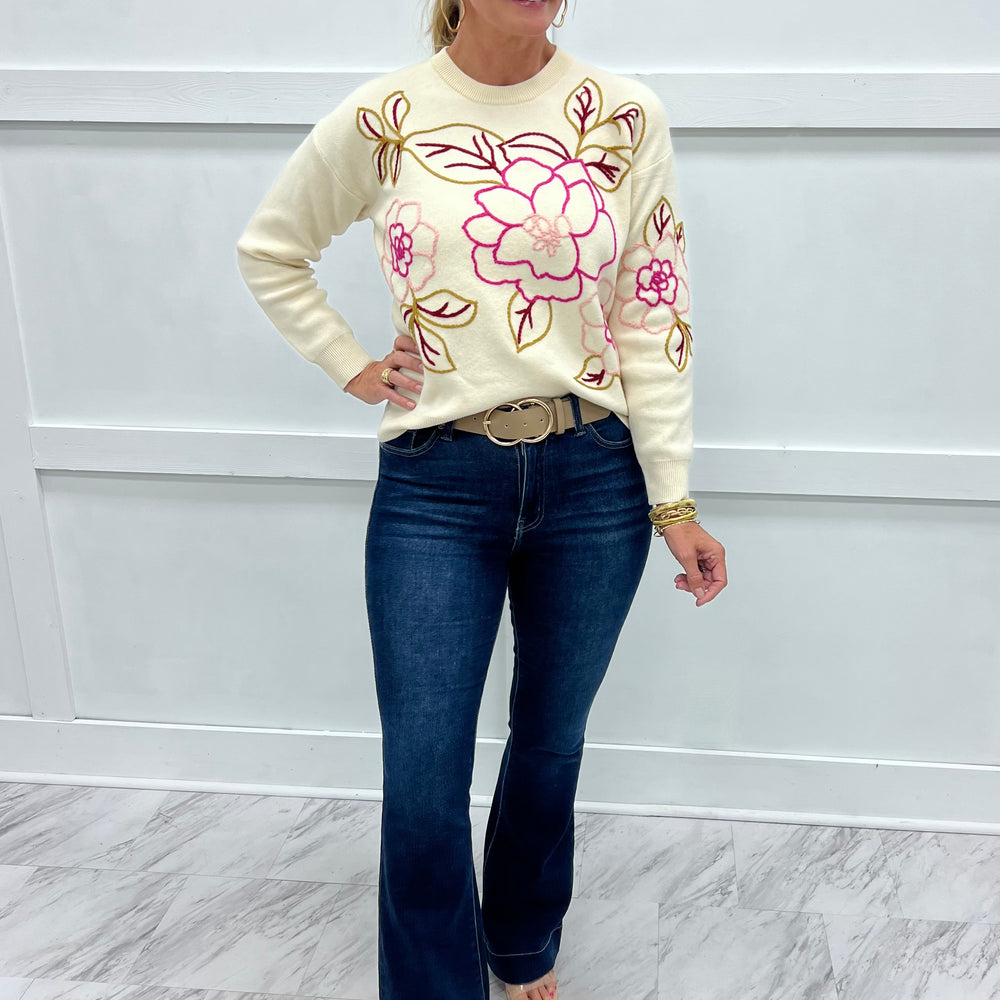
                  
                    Mave Floral Embroidered Sweater
                  
                