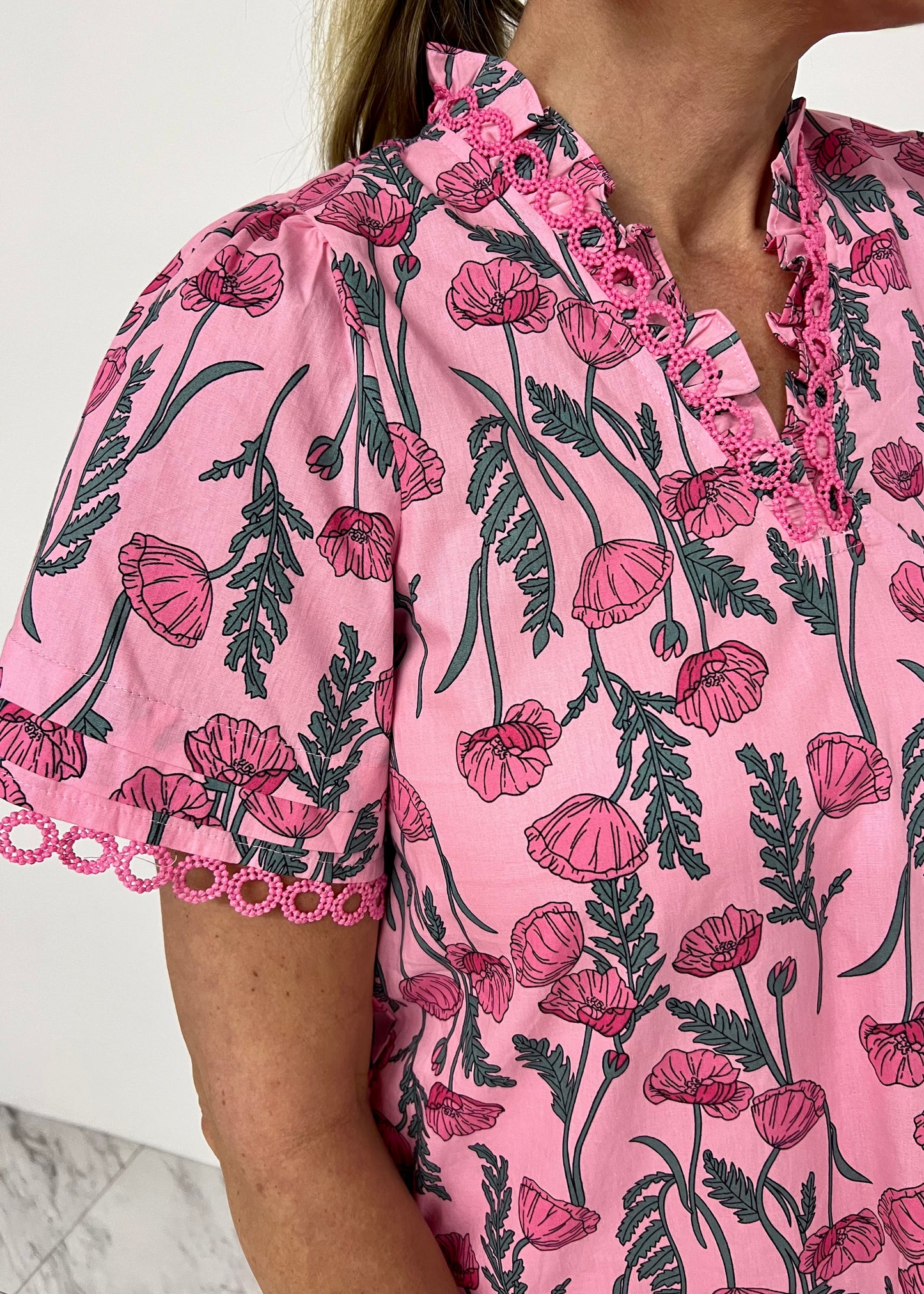 Lilly Pink Flower Top