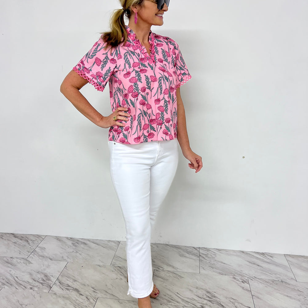 Lilly Pink Flower Top