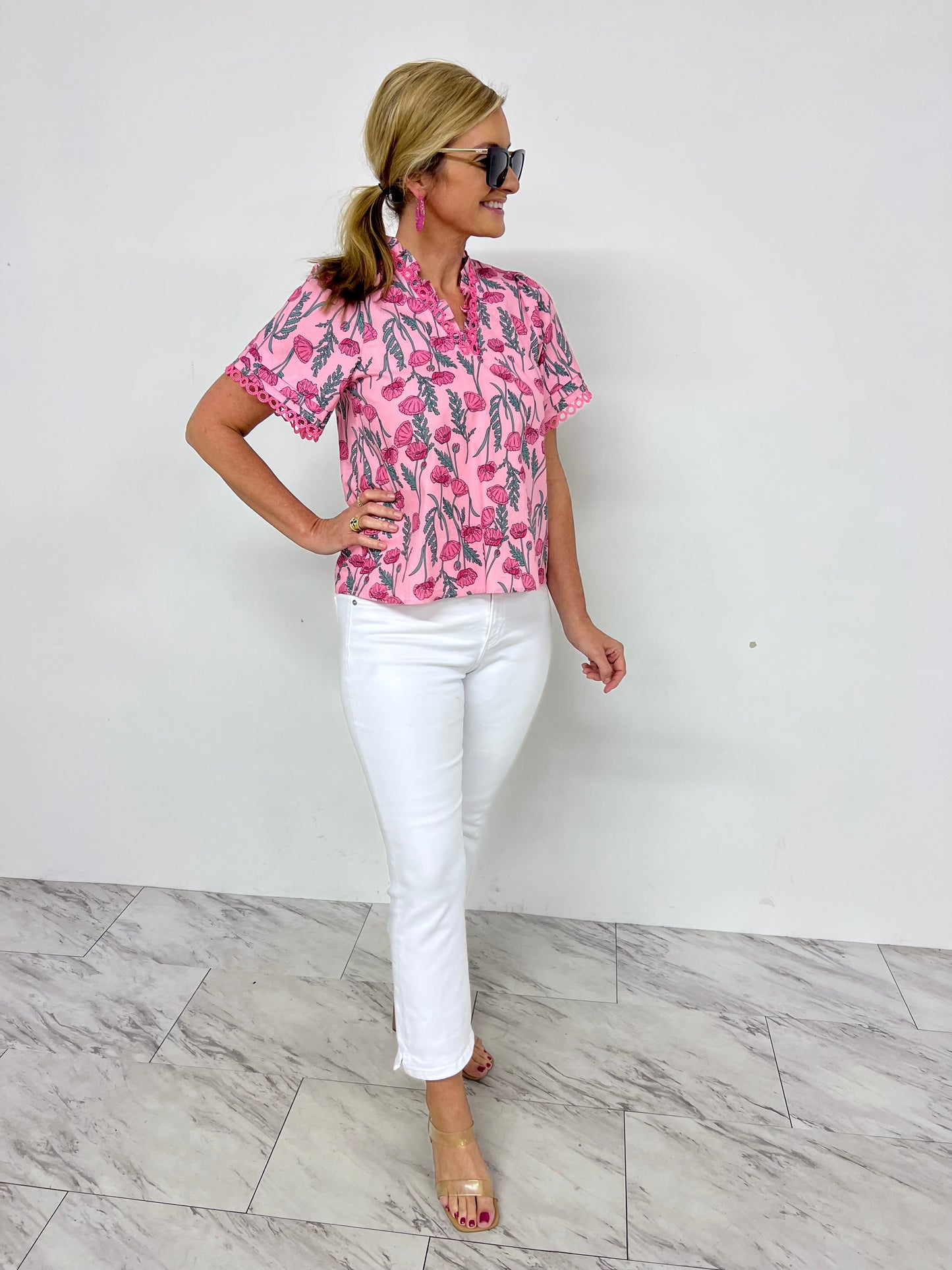 Lilly Pink Flower Top