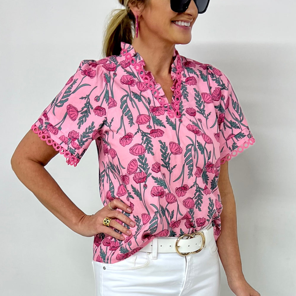 
                  
                    Lilly Pink Flower Top
                  
                