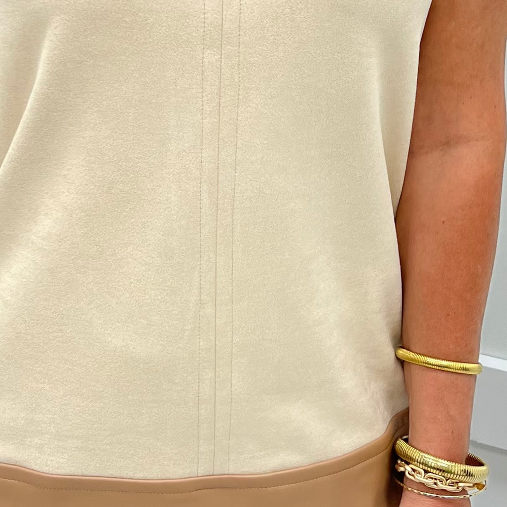 
                  
                    Urban Luxe Leather + Suede Shift Dress
                  
                