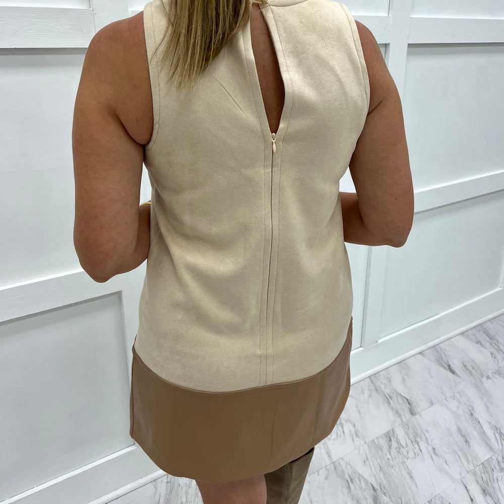 
                  
                    Urban Luxe Leather + Suede Shift Dress
                  
                