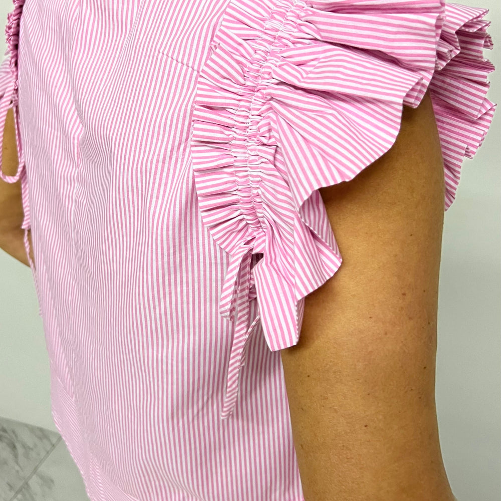 
                  
                    Madison Pink Pinstripe Top- FINAL SALE
                  
                