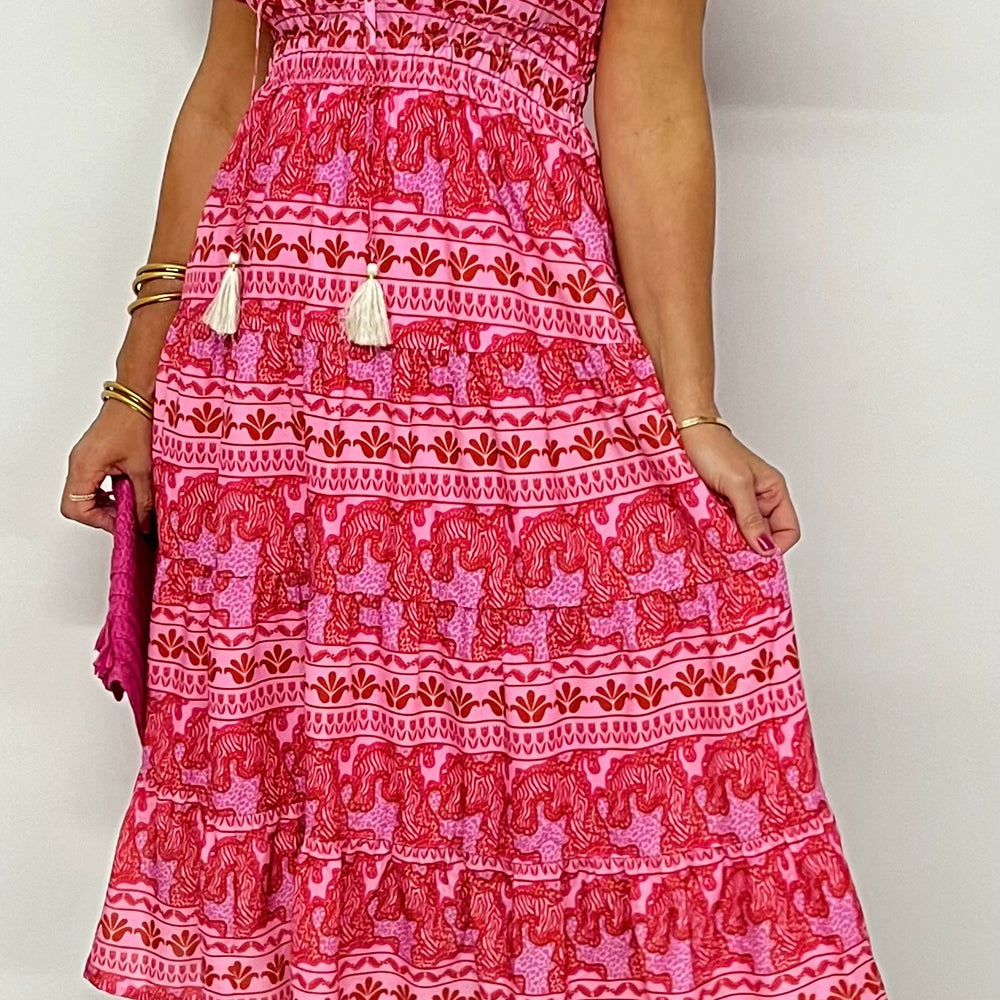 Just Imagine Print + Tiered Dress