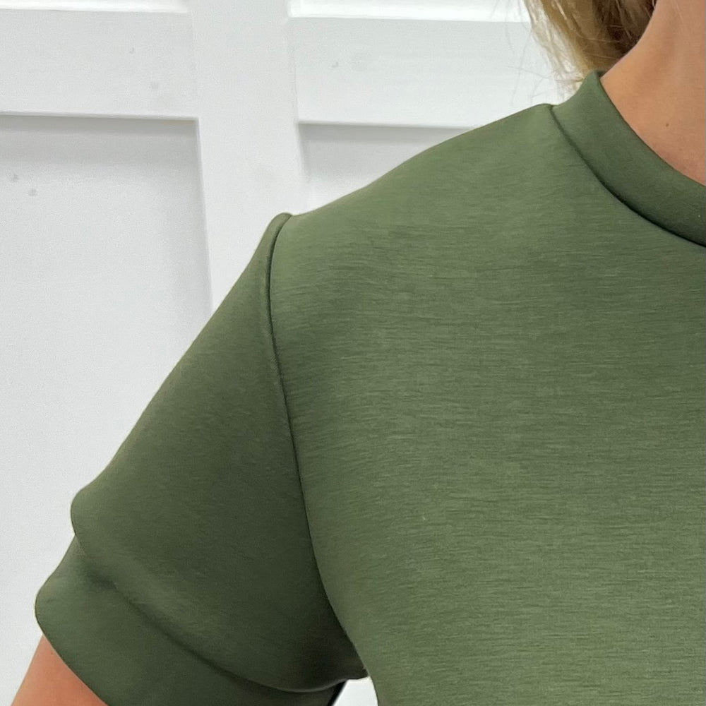 Gal On The Go Scuba Top (Olive)