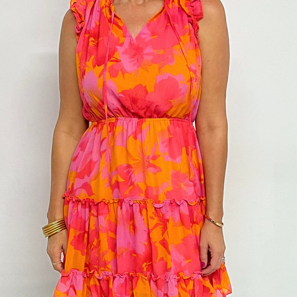 
                  
                    Joyful Moments Orange Print Dress- FINAL SALE
                  
                