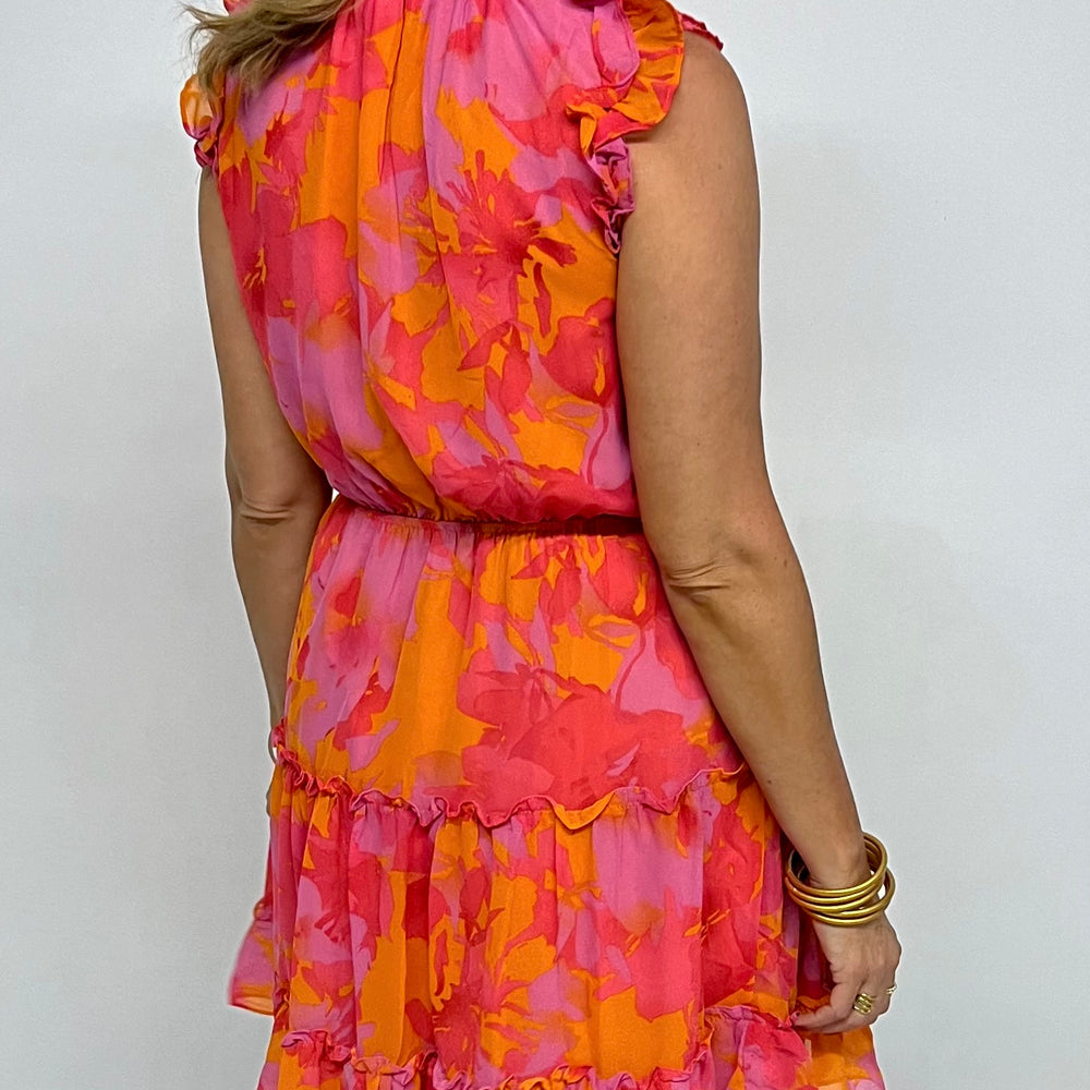 
                  
                    Joyful Moments Orange Print Dress- FINAL SALE
                  
                