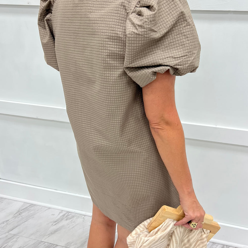 
                  
                    The Jenna Dress (Mocha)
                  
                