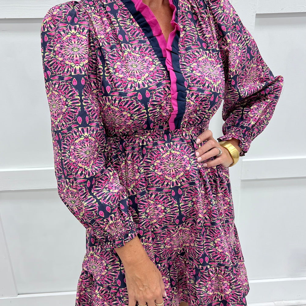 Aurora Print Dress (Pink)