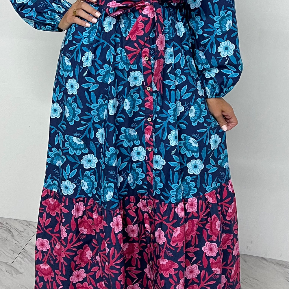 Autumn Allure Long Sleeve Maxi Dress