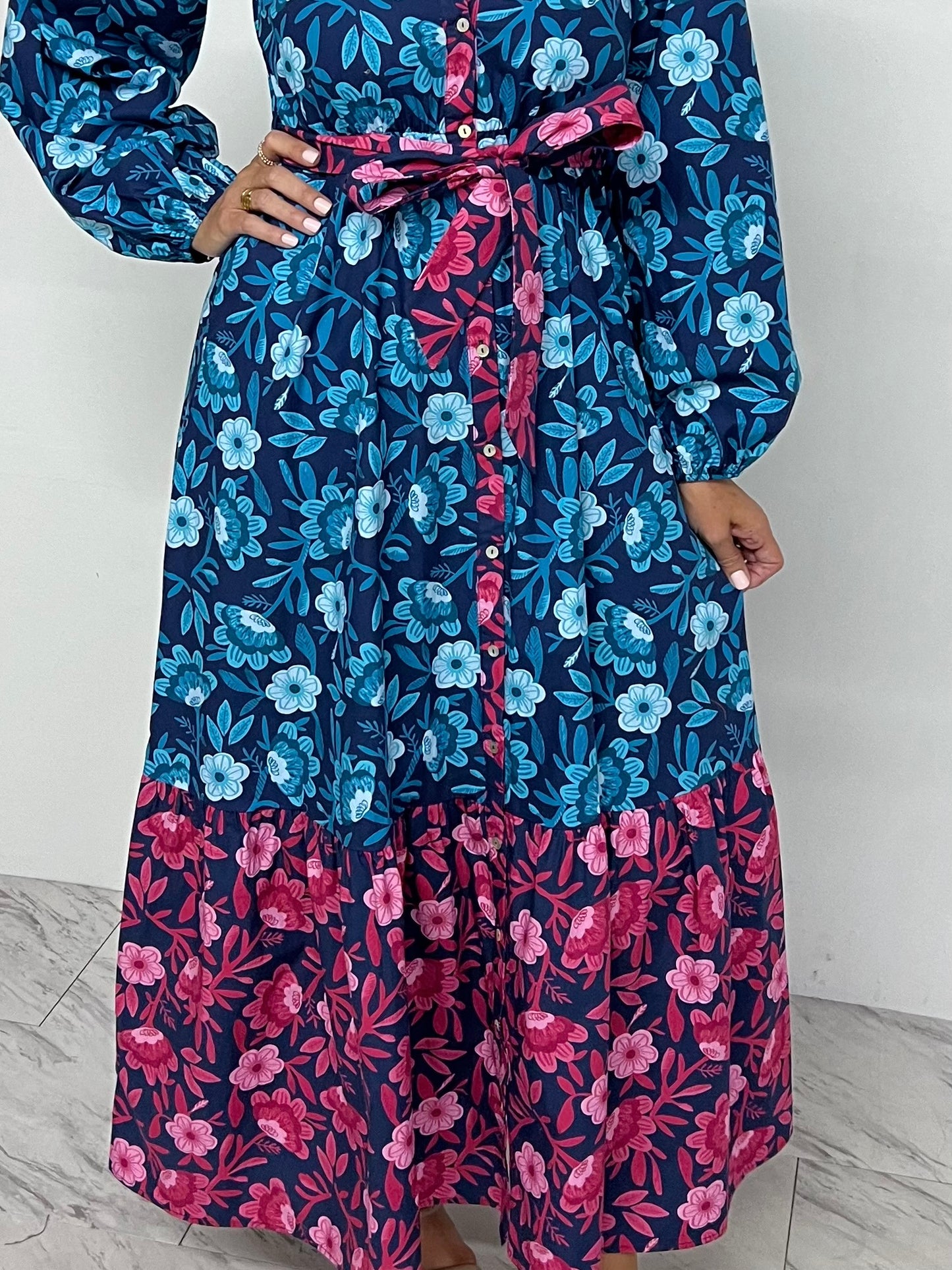 Autumn Allure Long Sleeve Maxi Dress