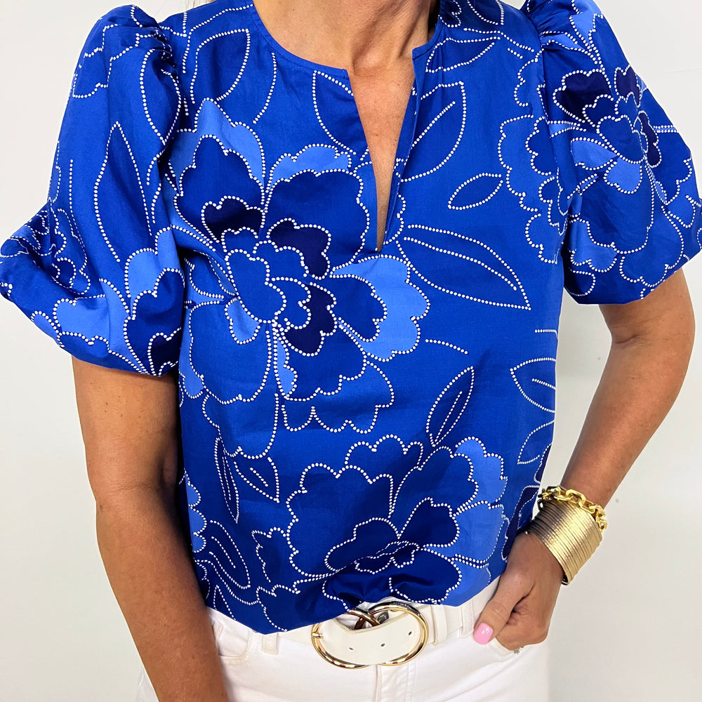 
                  
                    Maris Blue Floral Top
                  
                