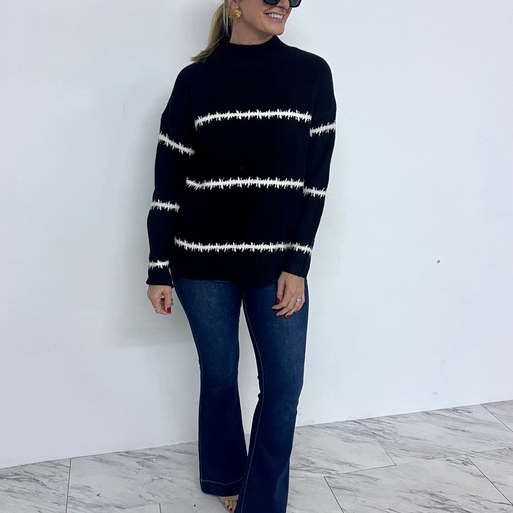 Adler Black Mock Neck Sweater