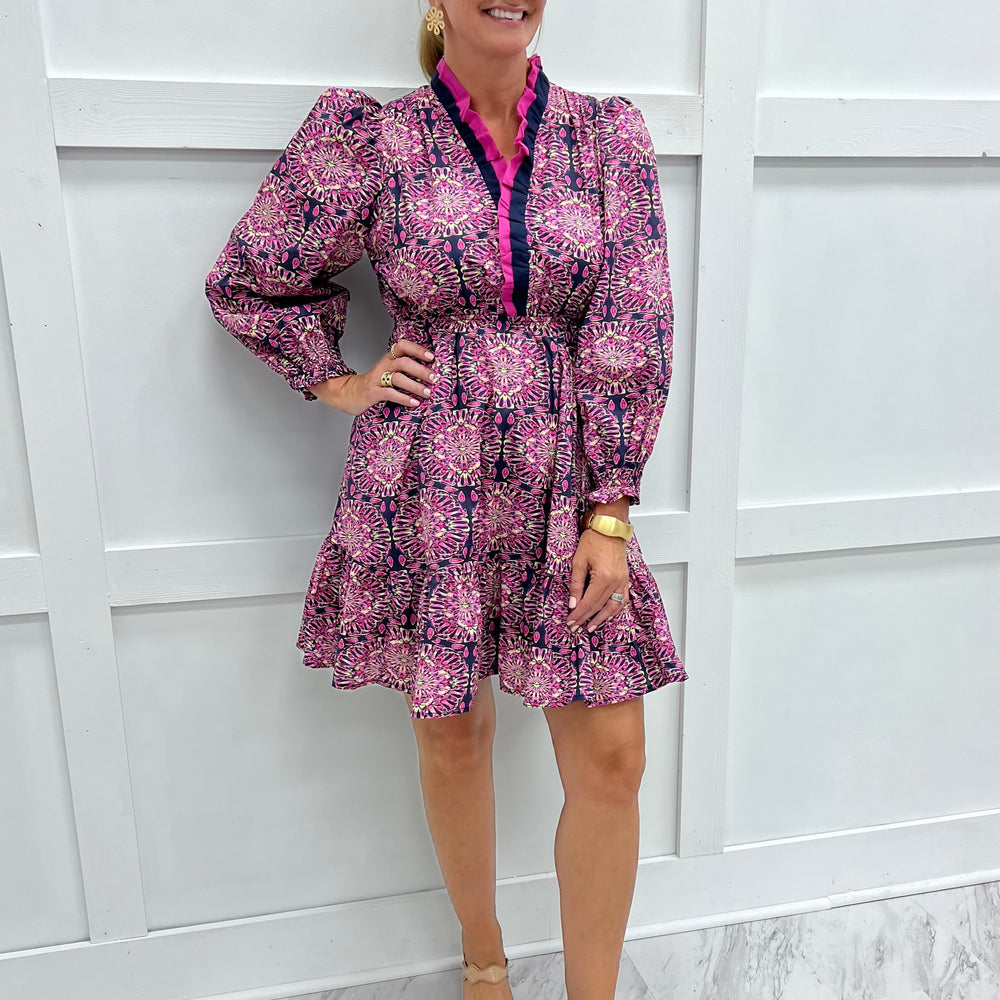 
                  
                    Aurora Print Dress (Pink)
                  
                