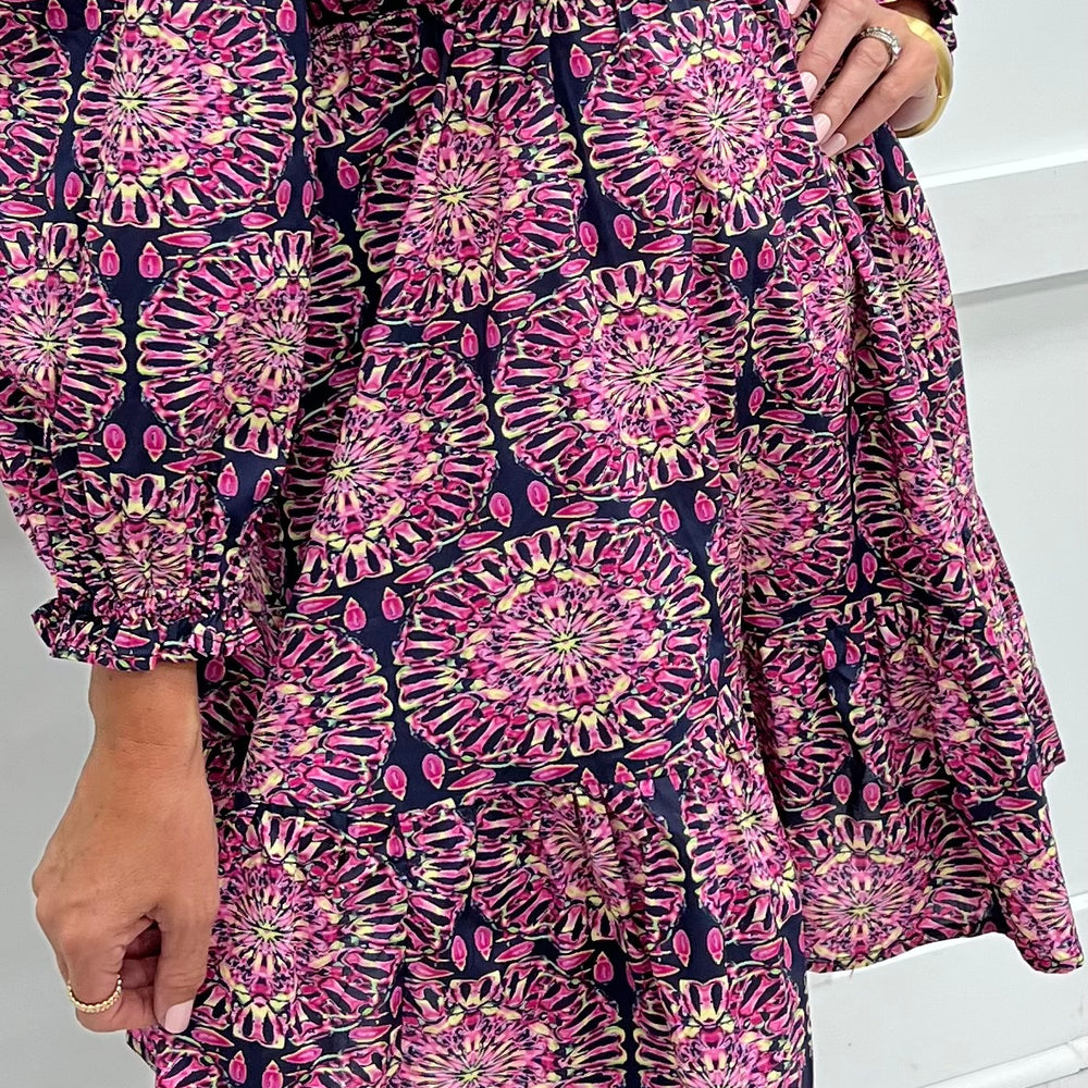 Aurora Print Dress (Pink)