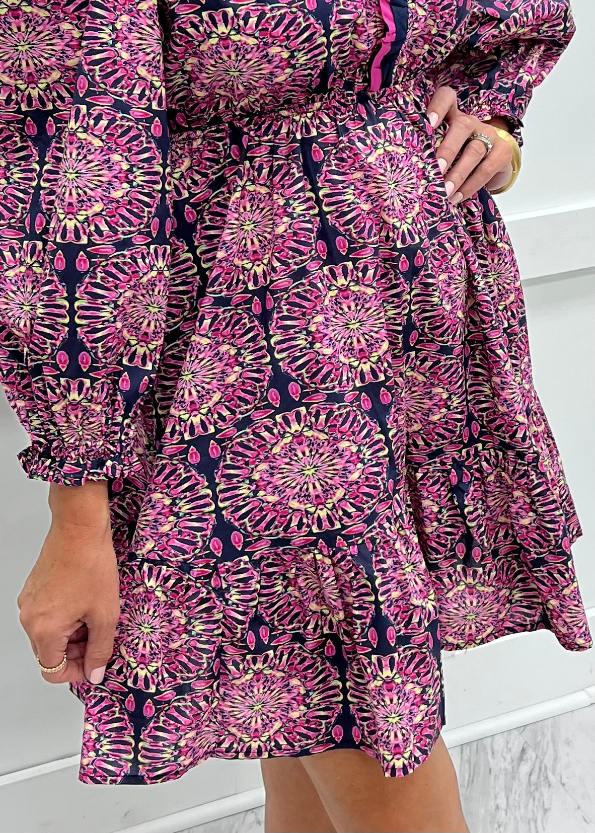 Aurora Print Dress (Pink)