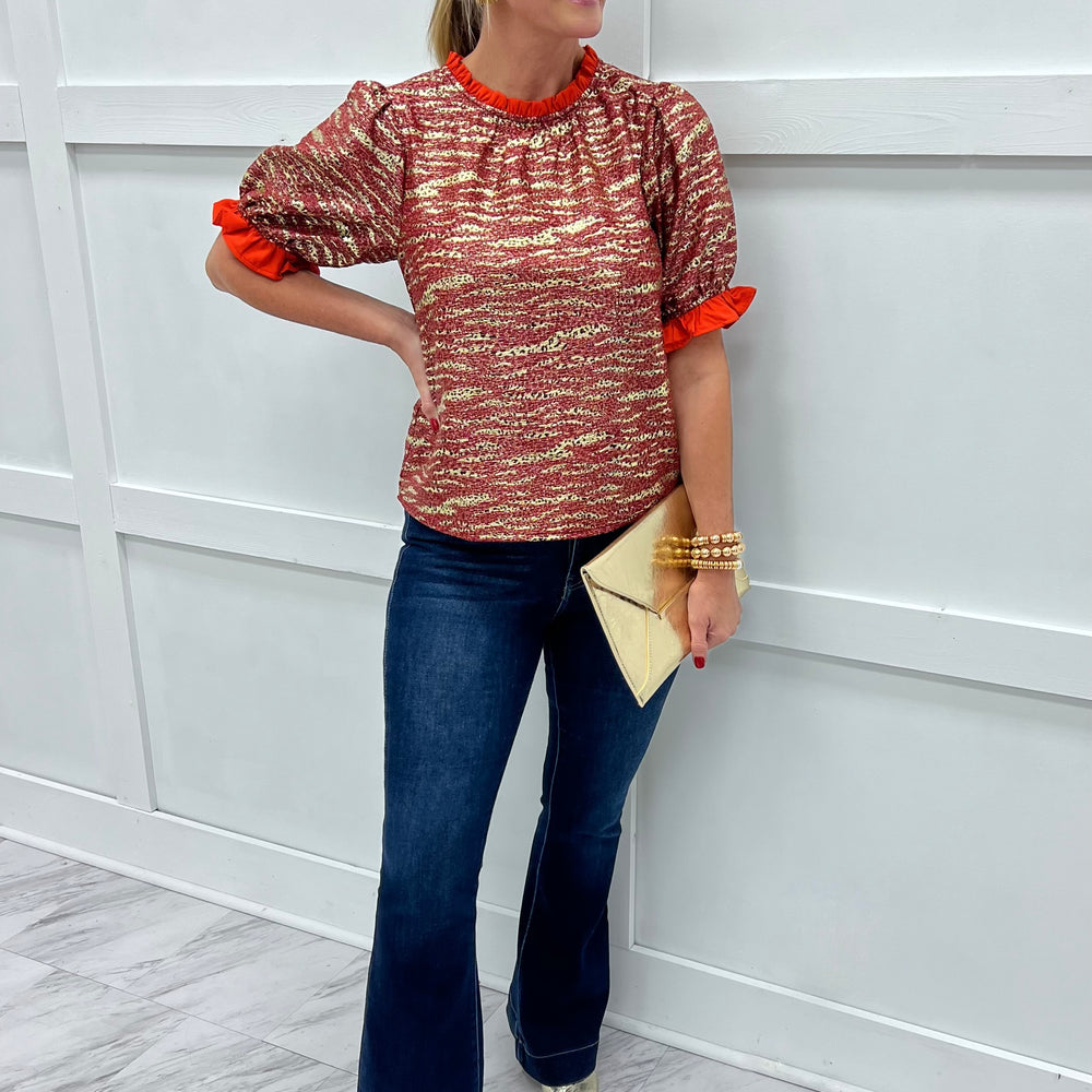 
                  
                    This Moment Metallic Textured Top
                  
                