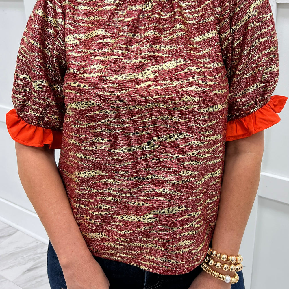 
                  
                    This Moment Metallic Textured Top
                  
                