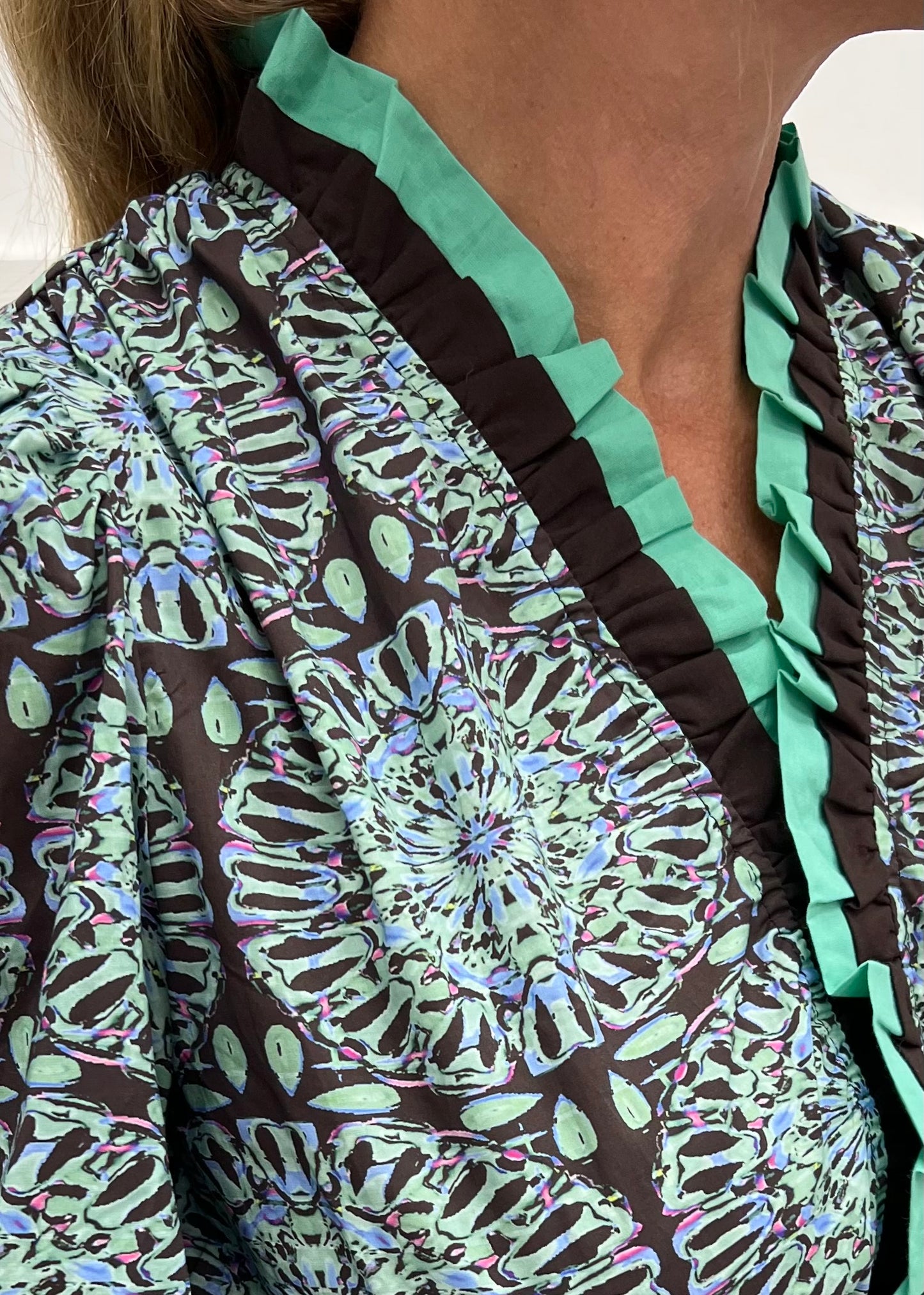 Aurora Print Dress (Teal)