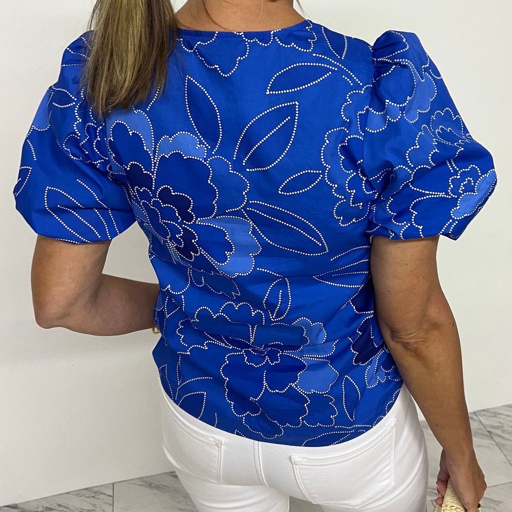 
                  
                    Maris Blue Floral Top
                  
                