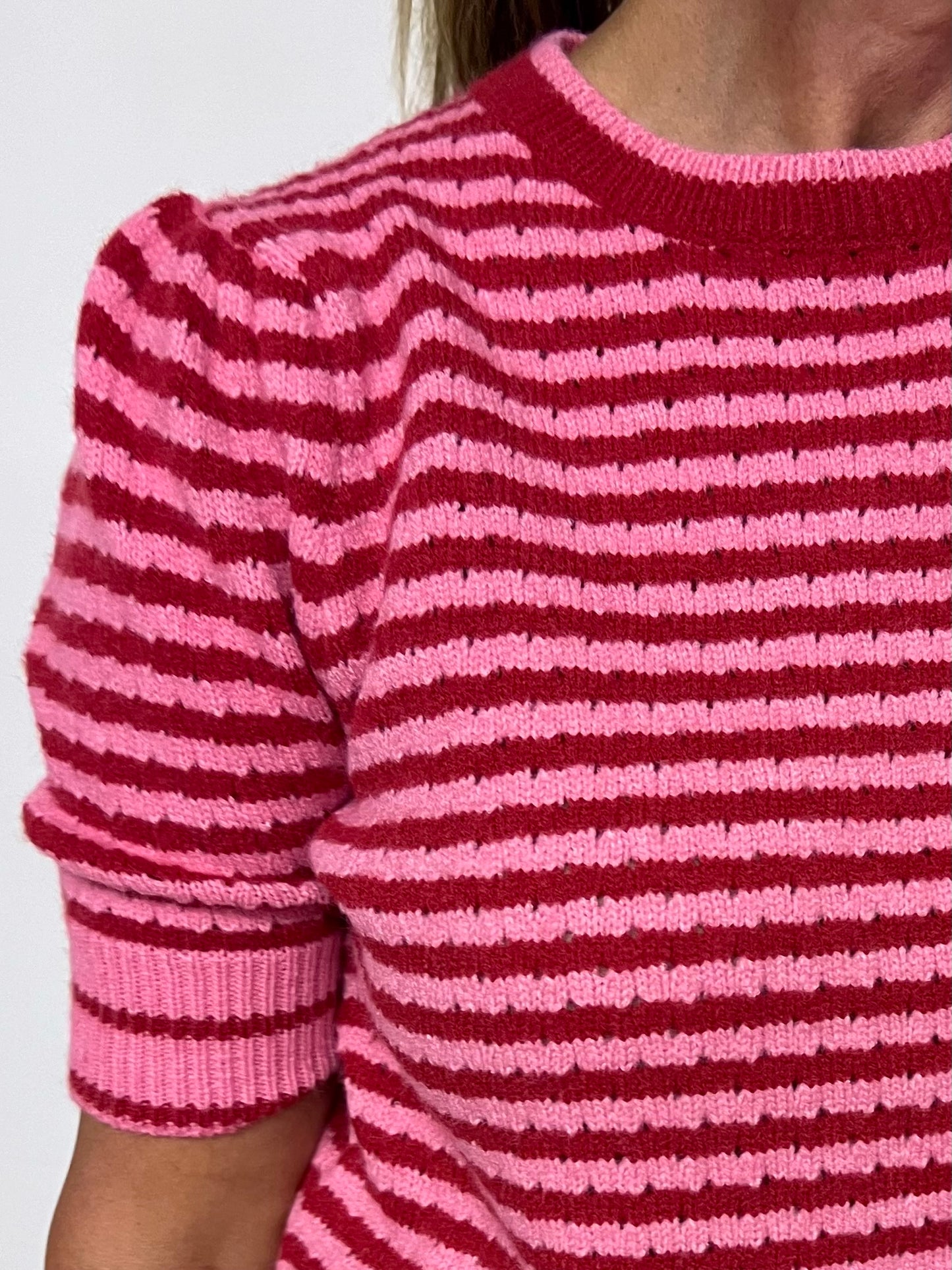 Skyline Stripe Sweater (Red) - FINAL SALE