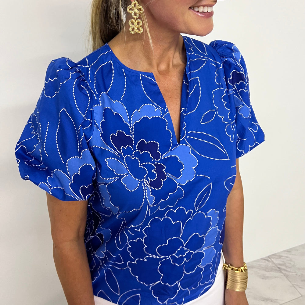 
                  
                    Maris Blue Floral Top
                  
                