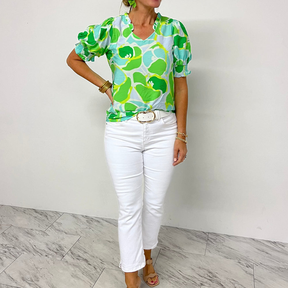 
                  
                    Aurora Print V.Neck Top - FINAL SALE
                  
                