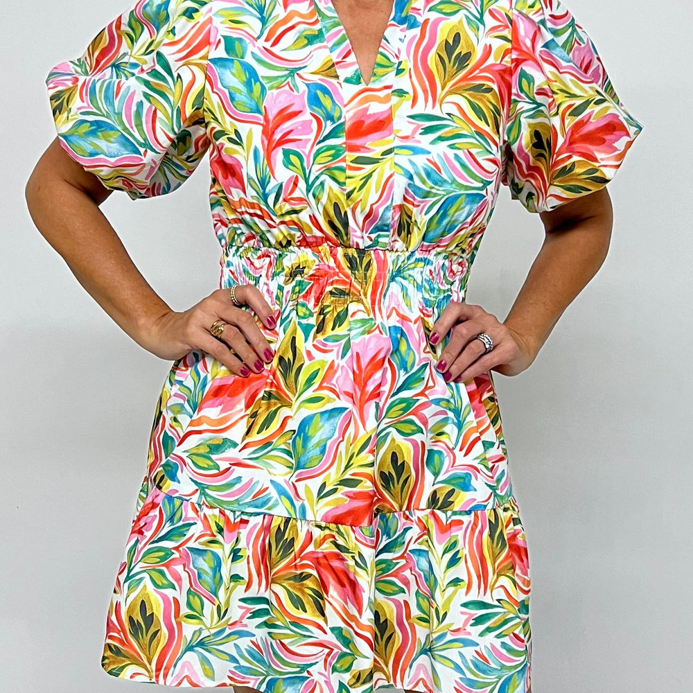 Lucia Tropical Print Dress - FINAL SALE