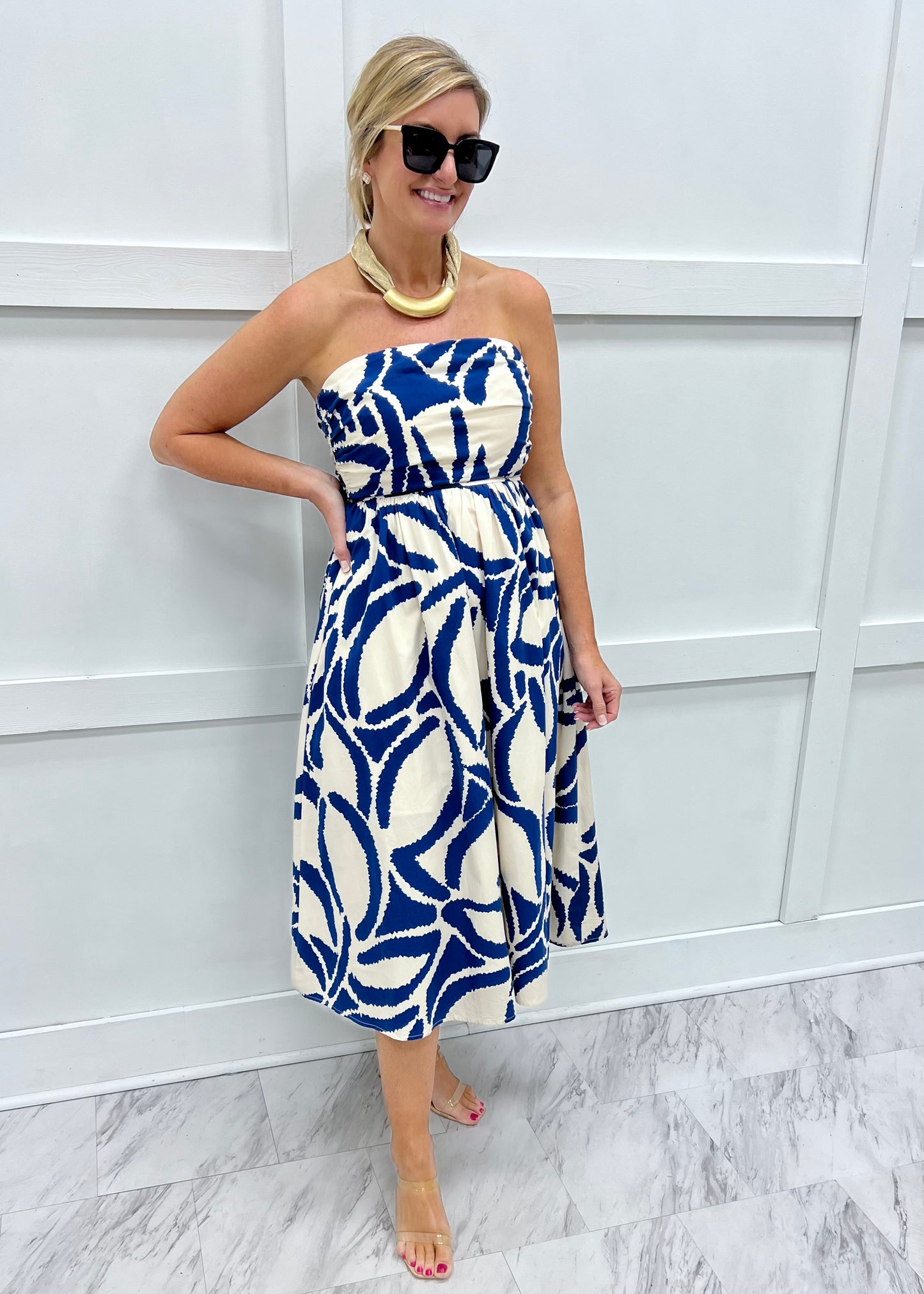 Set Sail Strapless Dress