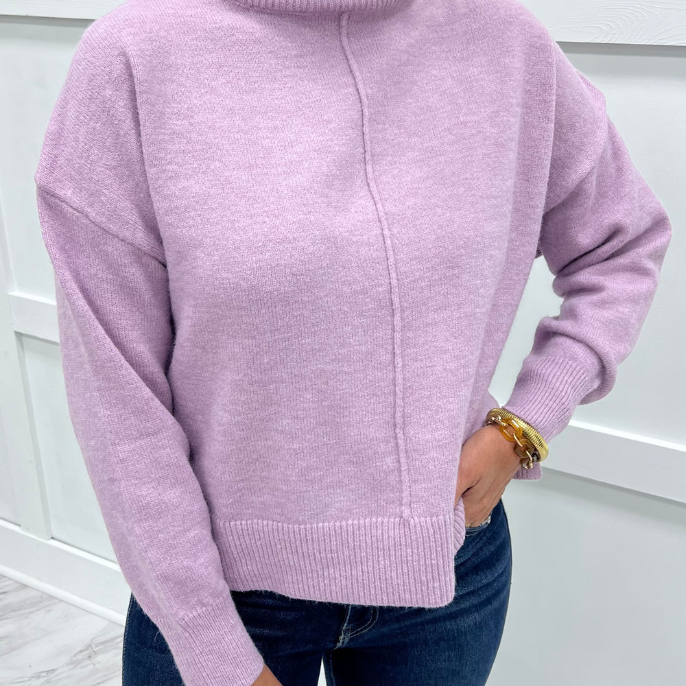 The Adler Turtleneck Sweater (Lavender)
