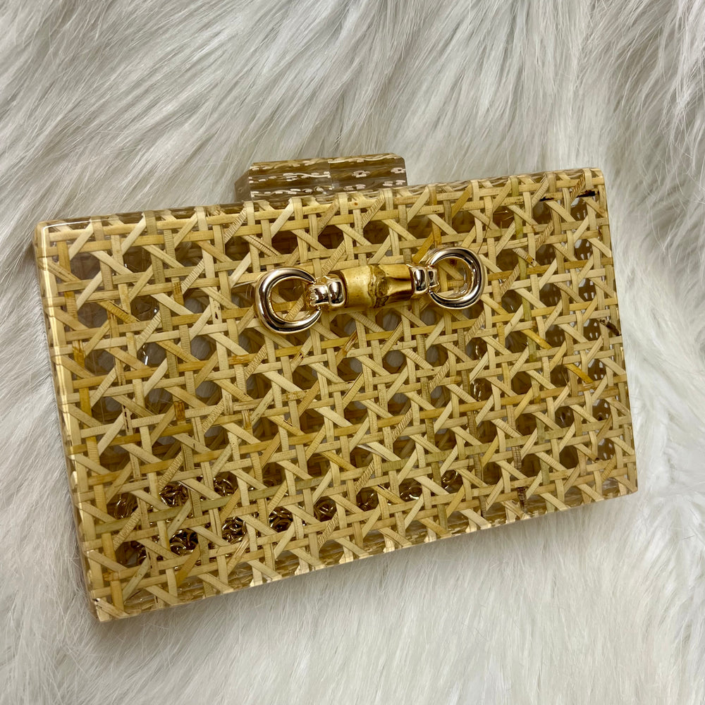 Luxe Rattan Clutch