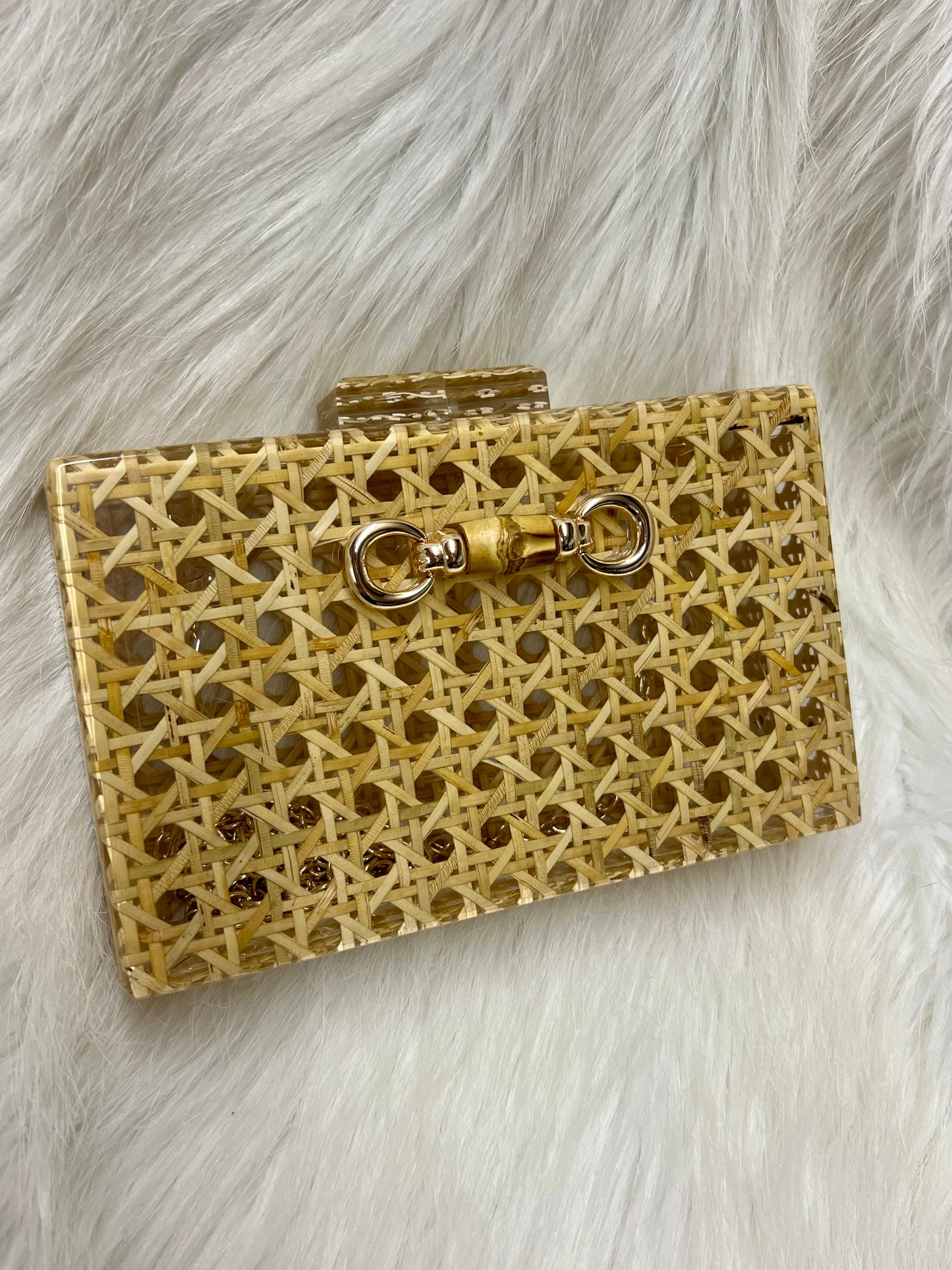 Luxe Rattan Clutch