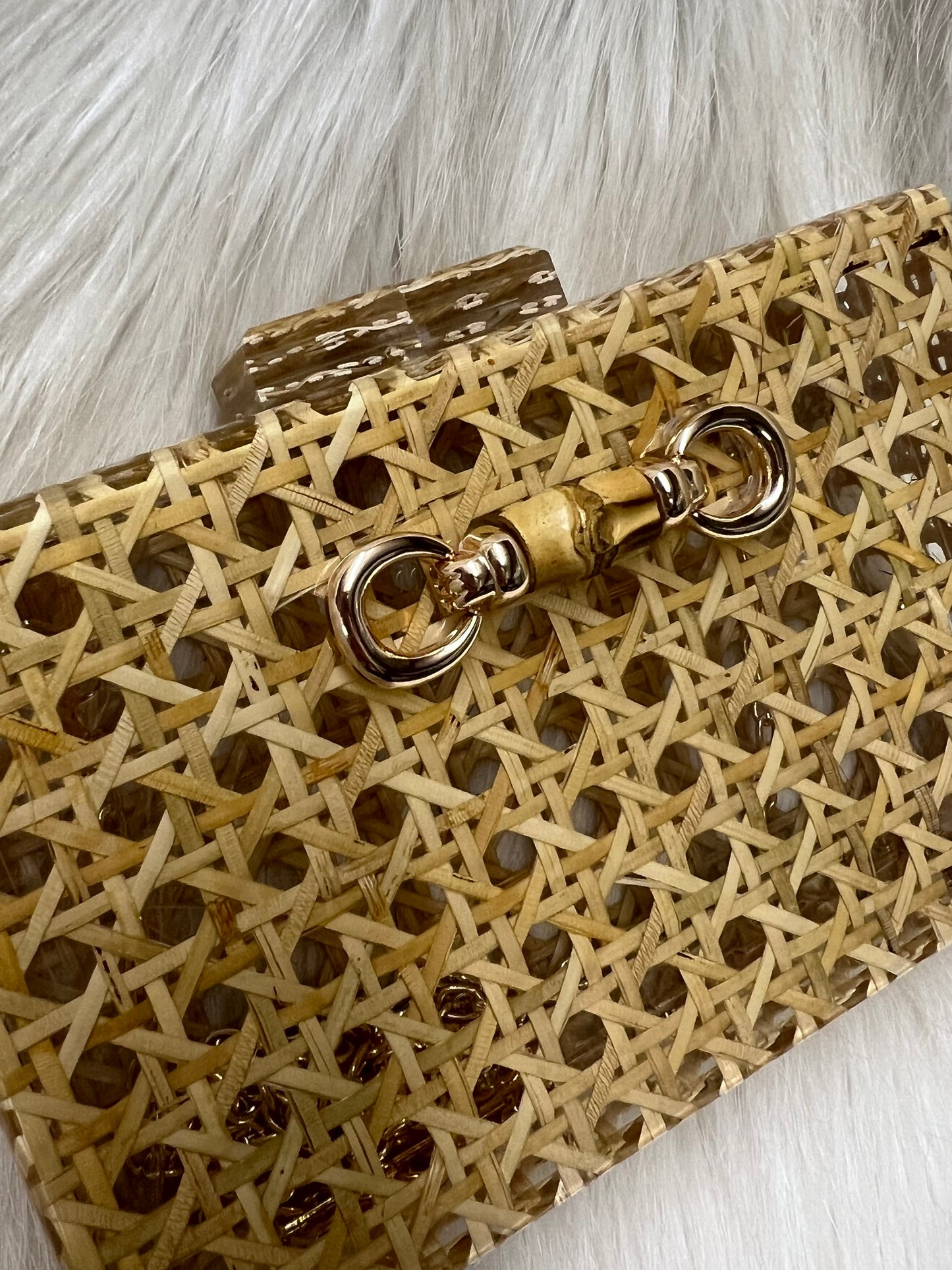 Luxe Rattan Clutch