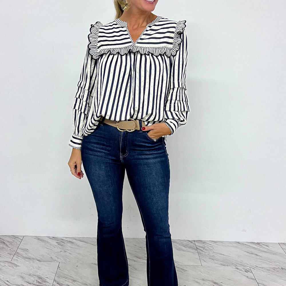 
                      
                        Always Dreaming Navy Stripe Top
                      
                    